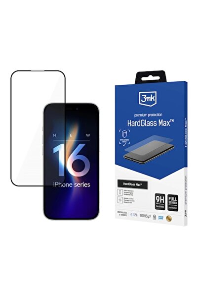 3MK Προστατευτικό οθόνης HardGlass Max™ για iPhone 16, μαύρο