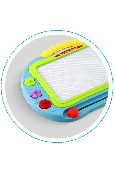 DacEnergy Tabla magnetica educativa , pentru desen si scris, cu creion, 3 timbre magnetice, stergere instan...