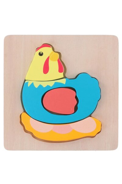 Marionette Wooden Puzzle Chicken 5 Pieces