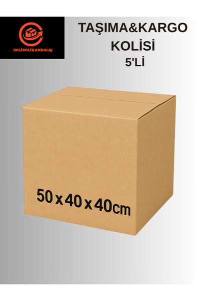 SOFT 50x40x40 Karton Koli - B Dalga Tek Oluk (GRAMAJLI) - 5'li Taşıma & Kargo...