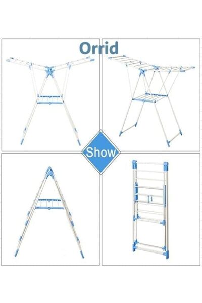 Twinkle Mart Premium Adjustable and Comfort Clothes Drying Stand | Folding Rack with Stand Space Saving |