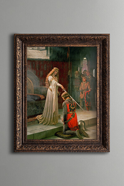 epiqart Şövalye ve Sadakati - Vintage Desenli Çerçeve