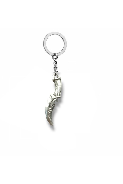 Herşey Nota Breloc cu figură de daga brodată – Accesoriu unisex din metal Zamak în stil gotic