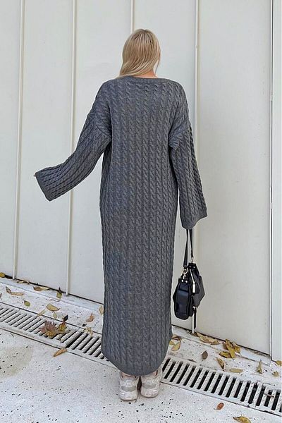 Cloudy Kids Rochie midi de damă cu decolteu și păr împletit