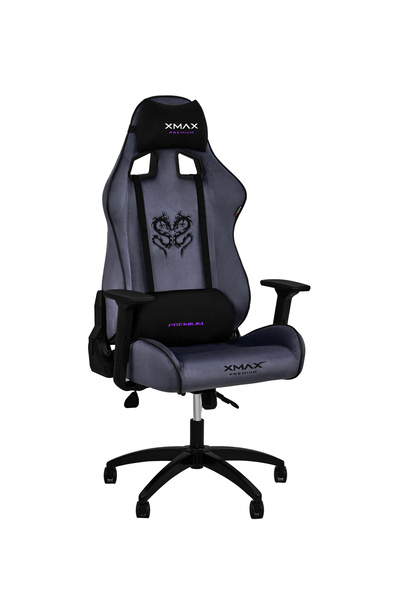XMAX / Rio Plus Balerion Terletmez Kadife Kumaş Antrasit Gaming Oyuncu Koltuğu / 120 Kg Taşır