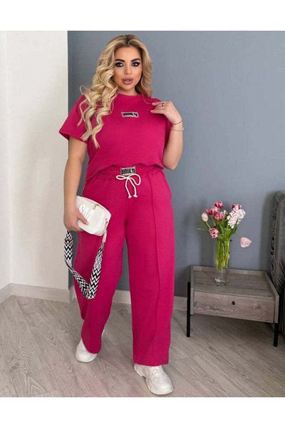 Bigsize Women's plus size tracksuit 8196 - Fuchsia, 3XL