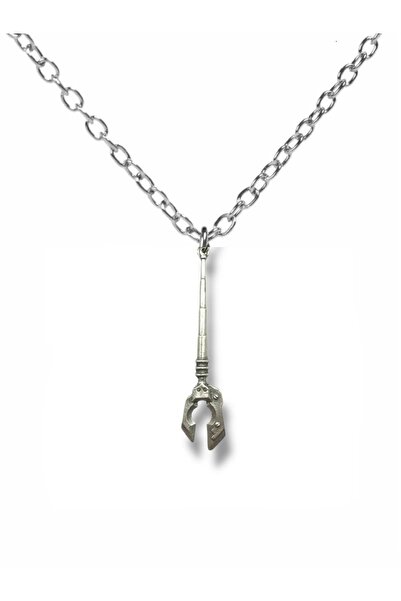Herşey Nota Spear Tip Figured Necklace – Zamak Plated Unisex Warrior Accessory with 60 cm Chain