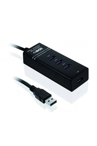 İbox HUB USB 3.0, 4 porturi, I-BOX, negru
