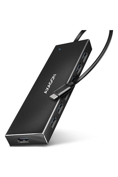 Axagon Hub USB HUE-F7C, cablu USB-C