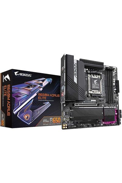 Gigabyte Placă de bază B650, Micro-ATX DDR5, 4 sloturi de memorie, 1xHDMI, 1xDisplayPort, Negru