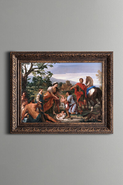 epiqart Găsirea lui Romulus și Remus - Cadru cu model vintage