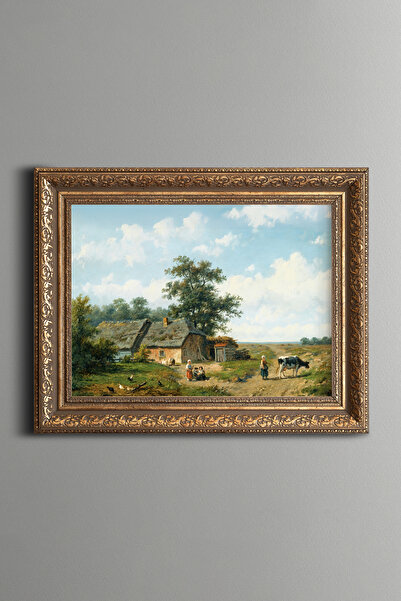 epiqart Peisaj de sat - Cadru cu model vintage