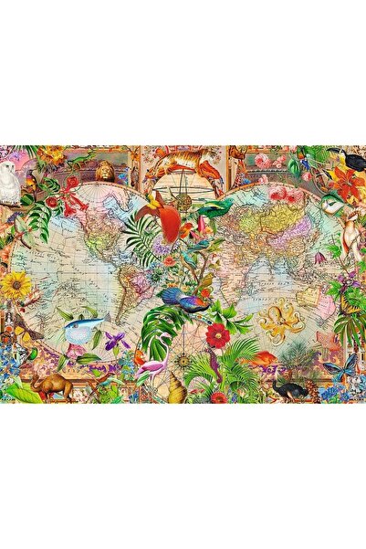 Trefl Παζλ 1000 τεμαχίων, Trefl, Αντίκα Παγκόσμιος Χάρτης, 68,3x48 εκ., σετ με αφίσα