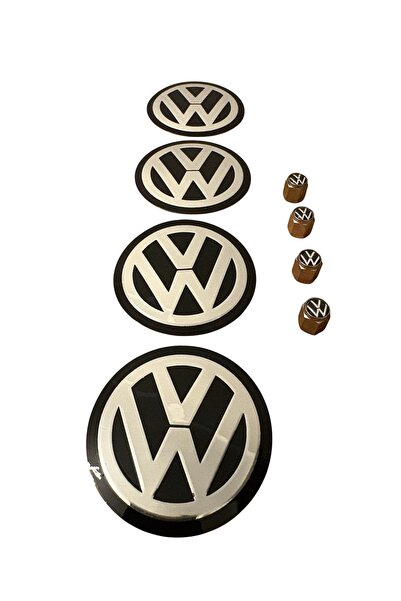 GARDENAUTO Volkswagen Aluminum Material 4 Pcs Wheel Hub and 4 Pcs Metal Valve...