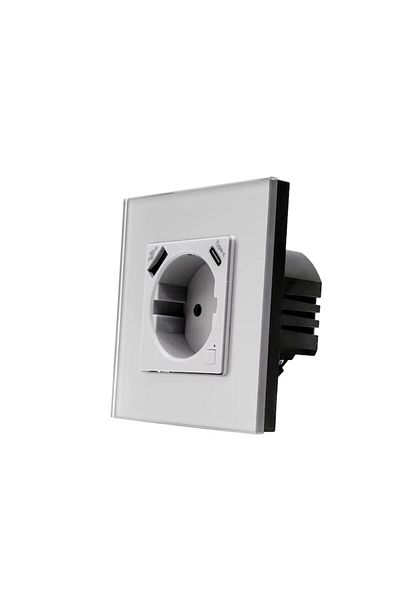 OEM Smart WiFi Socket with USB & USB-C, Tempered Glass, Energy Monitoring, Compatible with Alexa/Google