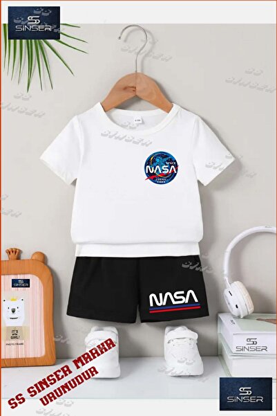 SS SİNSER Children's Unisex “Astronot Nasa Logo In“ Special Printed Crew Neck...