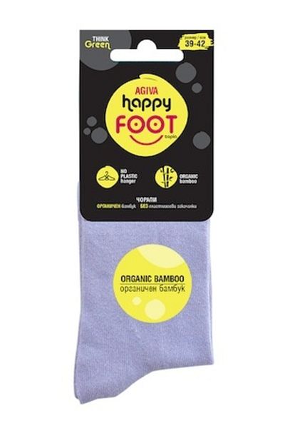 Agiva Șosete de damă Happy Foottopia, Agiva, fibră de bambus, violet, 39-42 EU