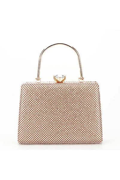 SOFILINE Τσάντα clutch σε ροζ χρυσό με βότσαλα BYH-877 05