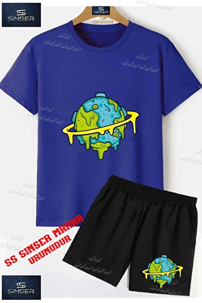 SS SİNSER Παιδικό UNISEX T-shirt με ειδική στάμπα "WORLD FLOWING PAINT" με λα...