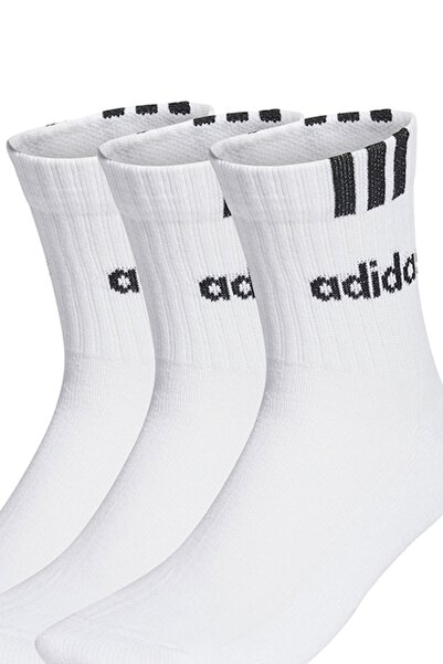 Adidas Sportswear Set of short unisex socks with logo - 3 pairs, White, 34-36
