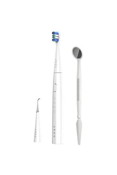 AENO Електрическа звукова четка за зъби, DB8, бяла, 3 режима, 3 глави за четк...