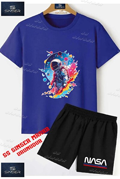 SS SİNSER Children's Unisex “Astronaut Circle Colorful Pattern“ Custom Printe...