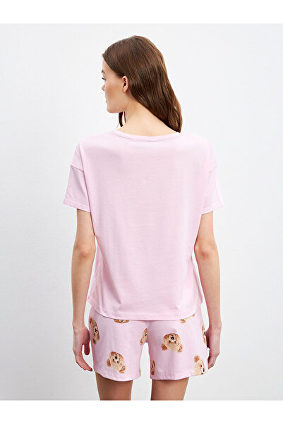 LC Waikiki Ayı Teddy Baskılı Kadın Şortlu Pijama Takımı