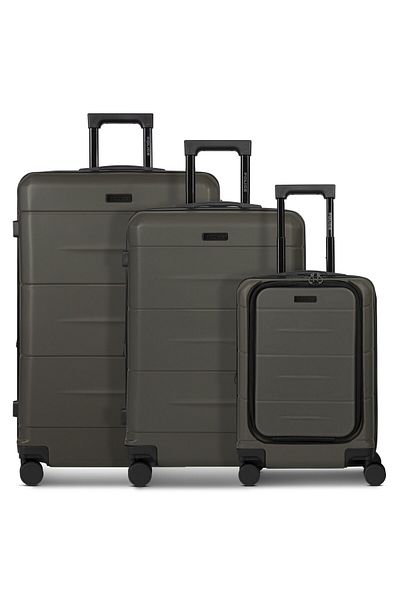 Police 4 wheels Suitcase set 3-piece with expansion pleat