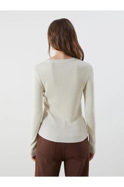 LC Waikiki LCWAIKIKI Pulover clasic pentru femei cu gât rotund (W5)