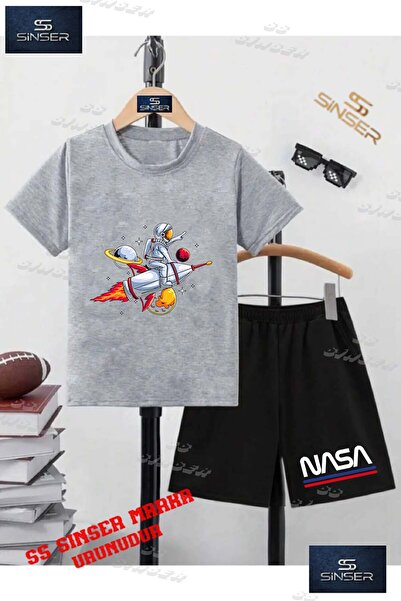 SS SİNSER Children's Unisex “Astronaut Sitting on Mekike“ Custom Printed Crew...