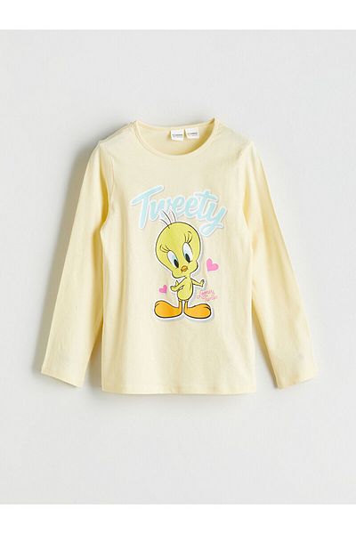LC Waikiki Set pijamale pentru fete cu decolteu rotund t imprimat