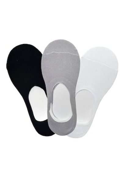 VERDINI Set 3 pairs of women's low-cut socks TBF 2000, V1, Verdini, White/Black/Grey, 36-39