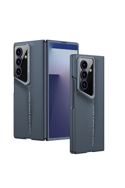 m.tk moveteck Samsung Galaxy Z Fold 7 Case Camera Protection Back Wavy Lens Surround Glossy Hard Procase