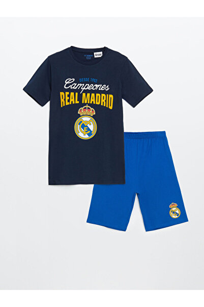 LC Waikiki LCW Kids tamnoplava okrugla kragna Real Madrid Štampano dečija pid...