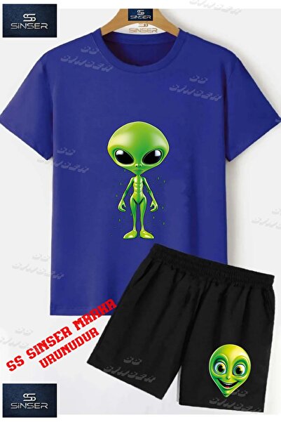 SS SİNSER Tricou cu gât rotund cu imprimeu special „ALIEN GREEN STANDING” UNI...