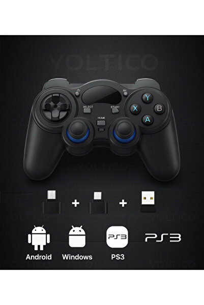 Voltico 2.4g Kablosuz Gamepad Oyun Kolu – Android, TV, PC ve PS3 Uyumlu