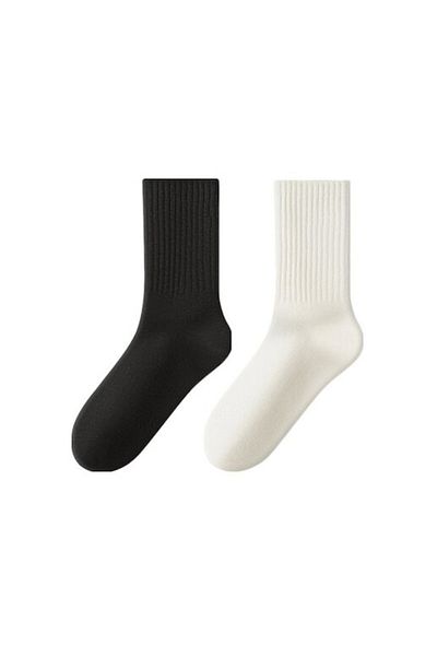PremierPeds - Șosete sport ușoare, bumbac, unisex, mărimea 35-44, set de 2 perechi, negru/alb deschis