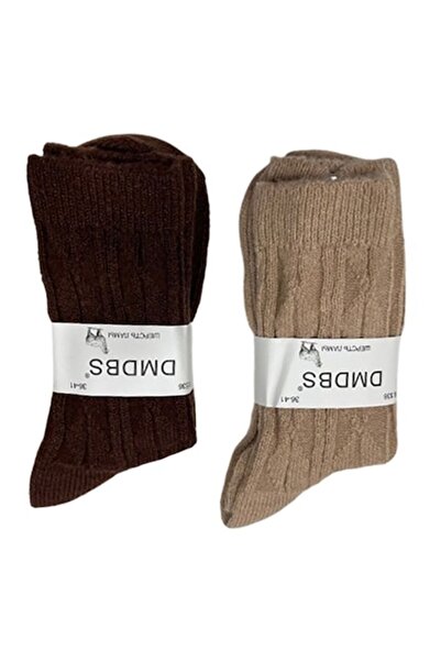 Liz Line Set of five women's socks, alpaca wool, beige and brown, size 36-40