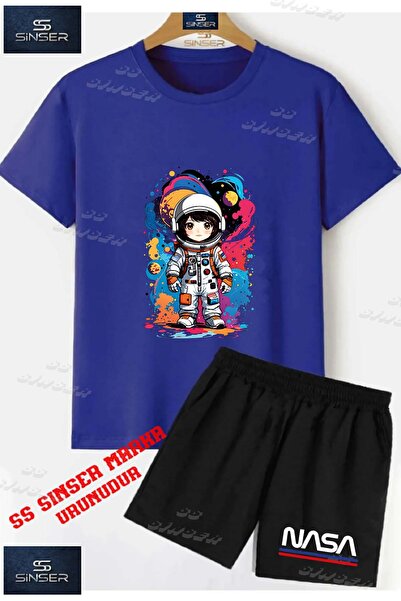 SS SİNSER Children's Unisex “Astronaut Girl Colorful Canvas“ Custom Printed C...