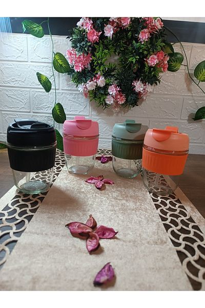 Museburan 1 Piece You Can Specify the Color. Glass Leakproof Mug with Straw - Cylinder Mug