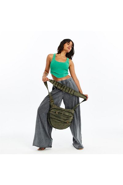 S-Ponder Urban Bohemian Style Crossbody Bag |   100% Cotton Vintage Textured