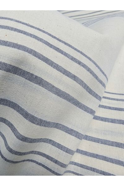 CollessiaHome 100% Cotton Linen Striped Double Duvet Cover Set
