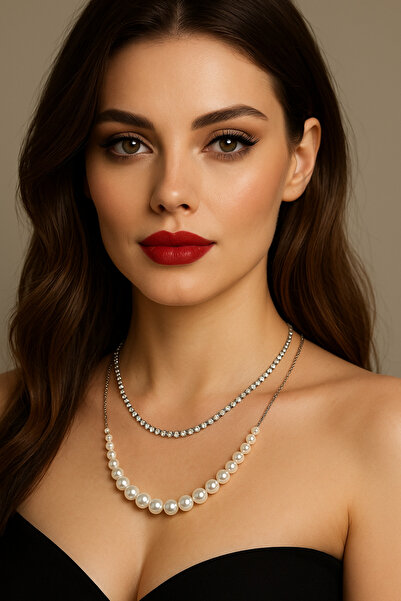 Home Pearl and Waterway Stone Stainless Steel Necklace – Elegant and Stylish ...