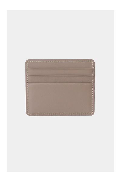 Lysande 100% Genuine Leather Unisex Card Holder Black 6 Card Slots Minimal Card Holder Wallet Slim Stylish Design