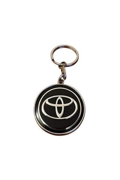 İKTUNING سلسلة مفاتيح معدنية بشعار تويوتا قطعة واحدة