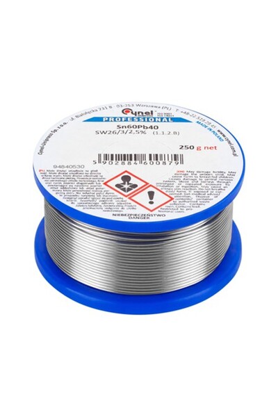 KlaussTech Fludor Cynel 250g Sn60Pb40 - 2.5mm diameter