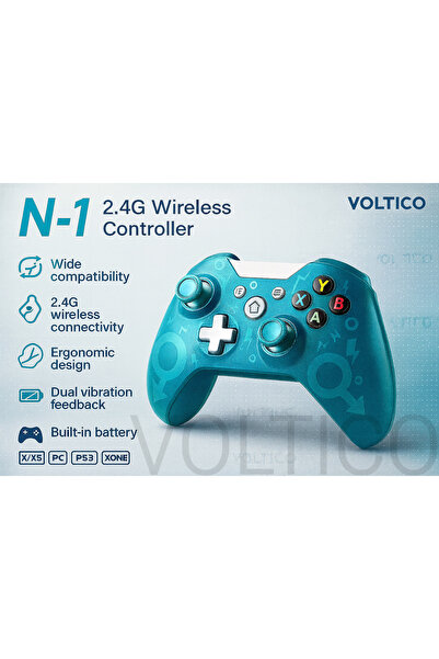 Voltico N-1 2.4G Kablosuz Gamepad – XONE / PS3 / PC / XSX Uyumlu