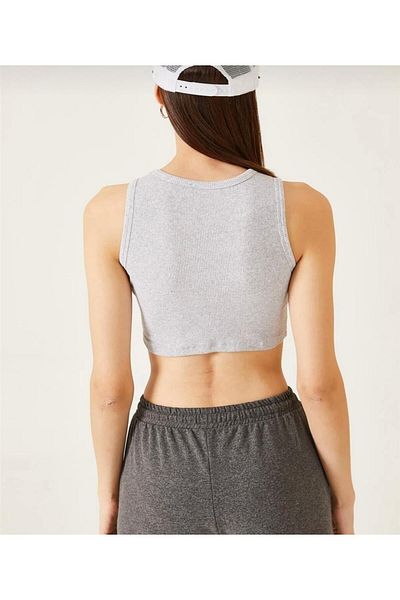 QBZ Halter Collar Camisole Crop Top