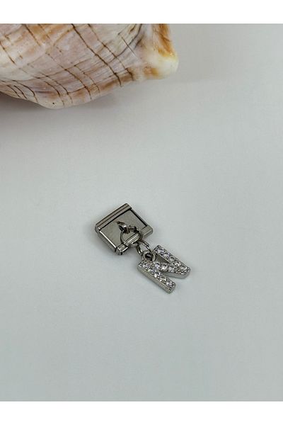 ilvesa shop Italian Bracelet N Letter Dangle Stone Charm