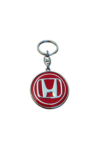 İKTUNING هوندا شعار أحمر 1 قطعة سلسلة مفاتيح معدنية